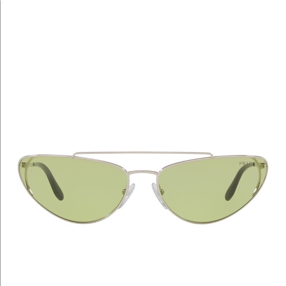 Prada 66mm cat eye sunglasses NWT Light Green - Picture 3 of 6